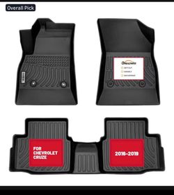 orealtrend Car Floor Mats Compatible with Chevrolet Chevy Cruze 2016-2019 (Not Fit 2016 Cruze Limited) All Weather Guard Spill 1 Proof Front Rear Line