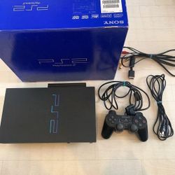 NEW SONY PLAYSTATION 2 PS2 + 1 GAME + CONTROLLER + WARRANTY
