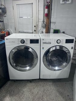 LG. WASHER AND. DRYER. SET