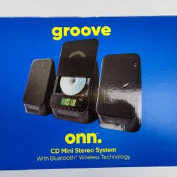 Onn Home Music Mini Bluetooth CD Stereo System 