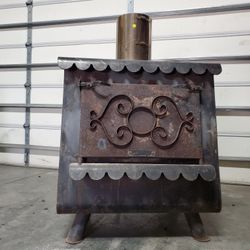 Large Vintage Wood Burning Stove