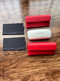 3 Glasses Cases (1 Calvin Klein, 2 Guess)