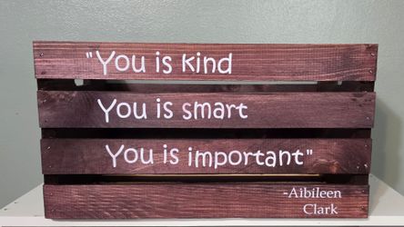Decorative Wooden Crate with Quote