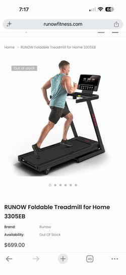 Runow foldable treadmill