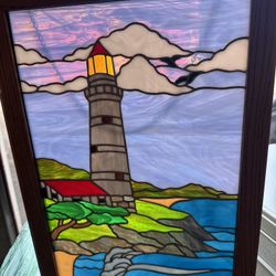 Stained Glass Lighthouse Art