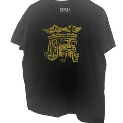 Black T-Shirt King Logo Men Size Large Short Sleeve Older Tee Rock Nostalgic