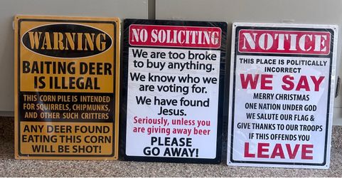Metal Signs- NEW! 2 available