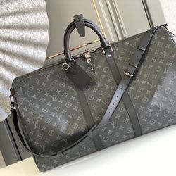 Keepall 55 Travel Bag - Black and Gray