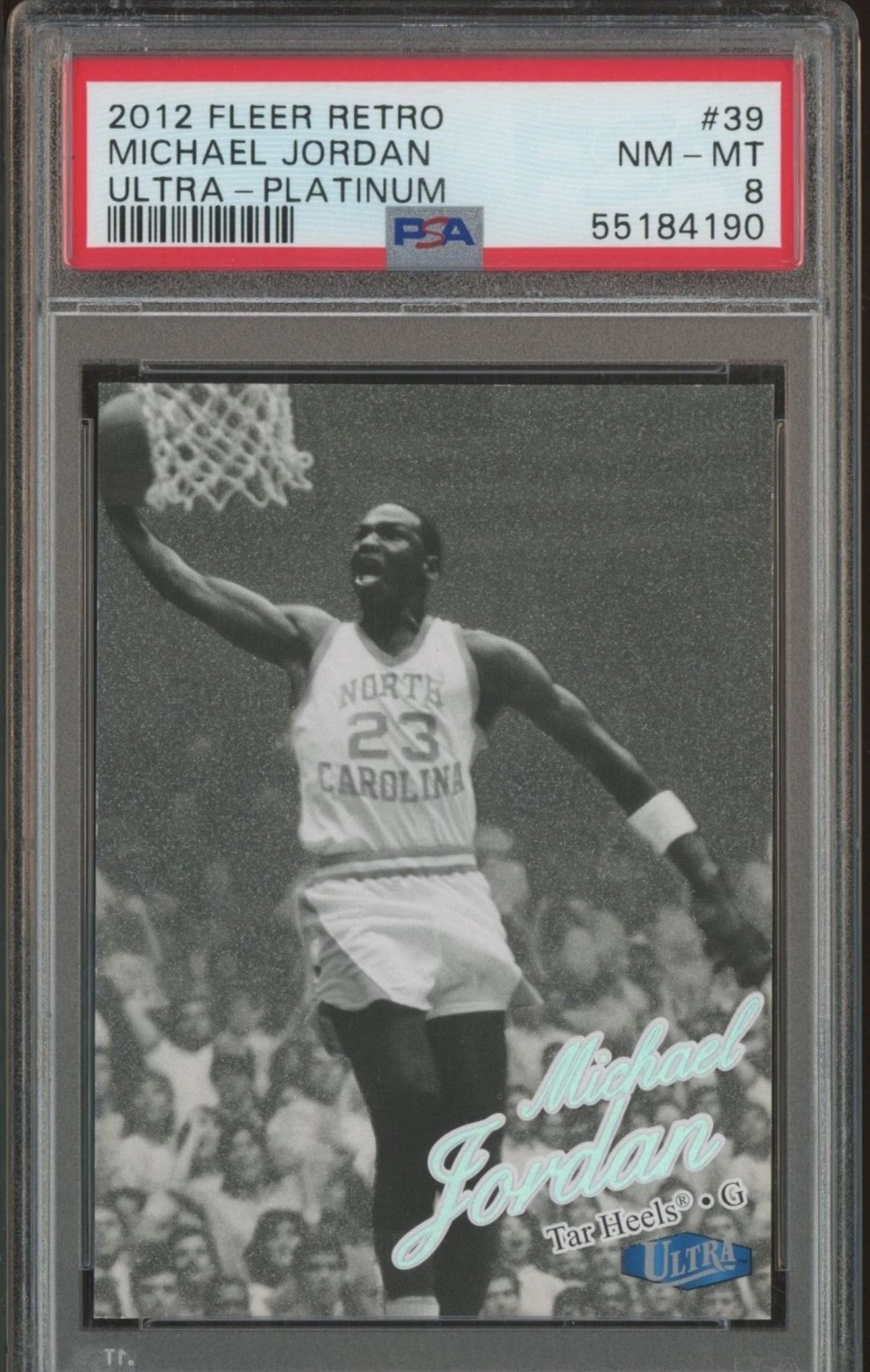 2012-13 Fleer Retro Ultra Platinum #39 Michael Jordan HOF 60/100 PSA 8 NM-MT
