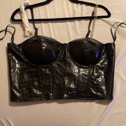 🐍Snake Pattern Crop Corset (L)