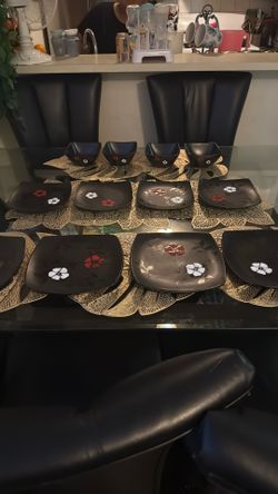 Hometrends Evening Blossom Plates