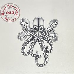 Silver 935 Steampunk Octopus Cuff Wrap Earring 