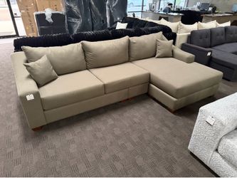 Extra deep taupe reversible sectional