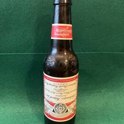 Budweiser collector Upside Down Label Long neck Bottle