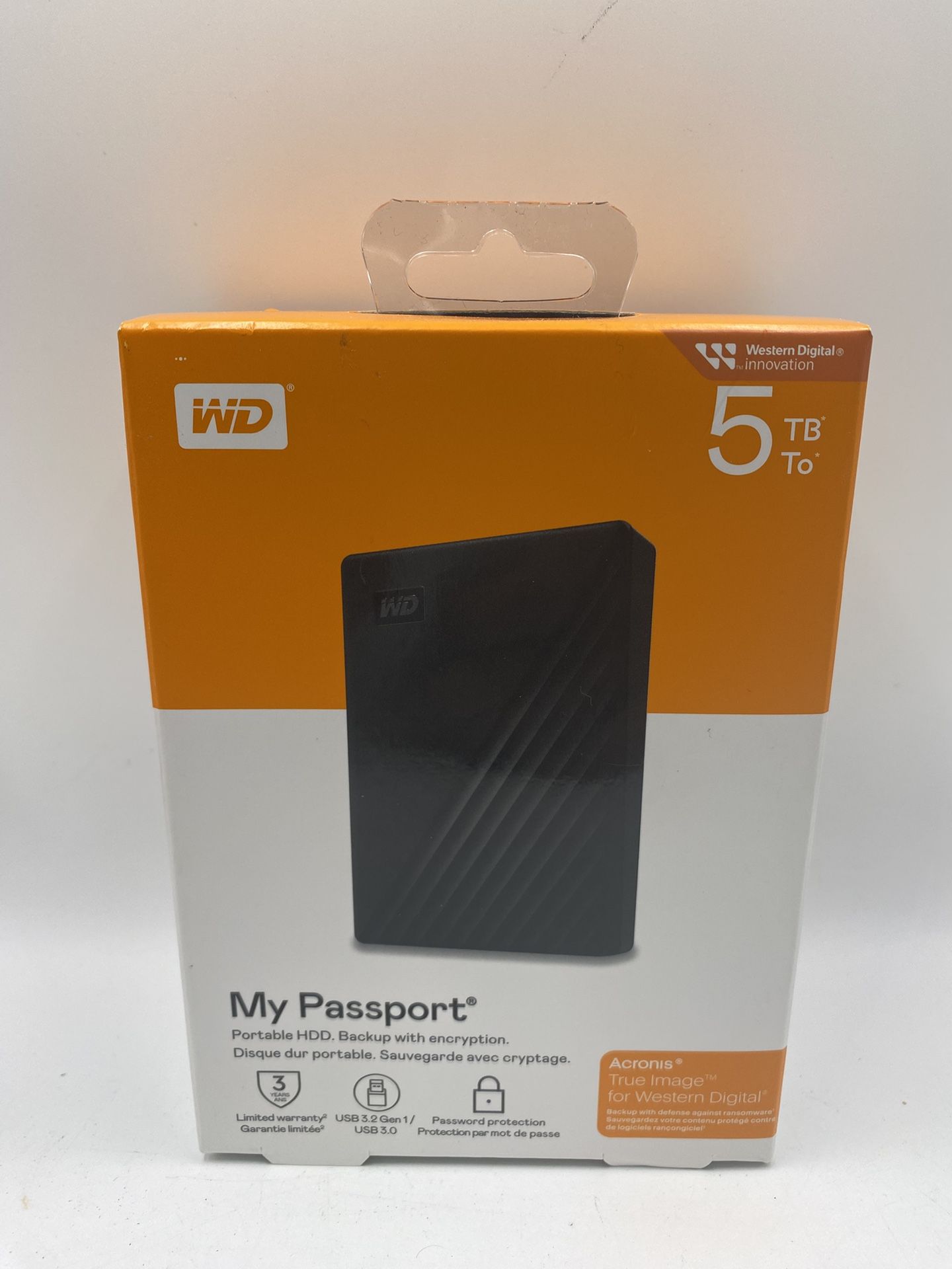 Western Digital WD Portable My Passport 5TB HDD WDBPKJ0050BBK-WESN