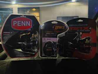 3 Fishing Reels – Penn, Lew's, Abu Garcia
