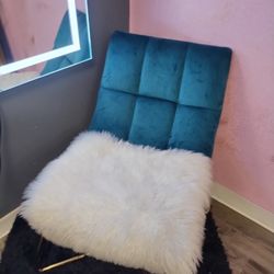 Suede Teal Chair