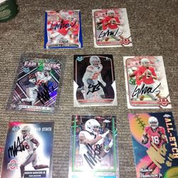 Ohio State Buckeyes Autograph Card Signed Lot Cj Stroud Marvin Harrison Jr Denzel Burke OSU 