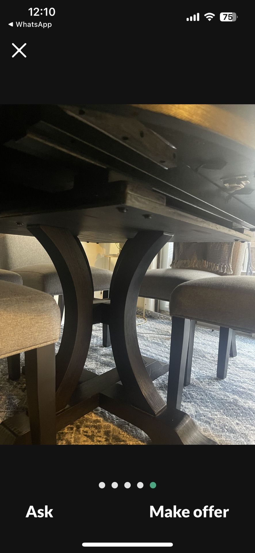 expandable dining table with 6 chairs 