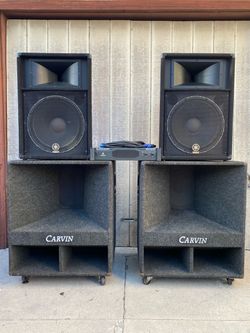YAMAHA SPEAKERS+18s CARVIN & AMP