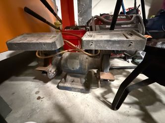 Vintage Industrial Bench Grinder.