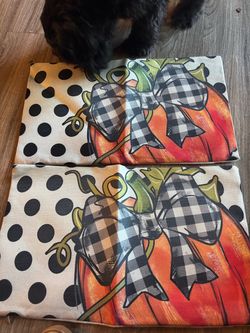 12x20” x2 Fall Pumpkin Decorative Pillow Covers Set of 2