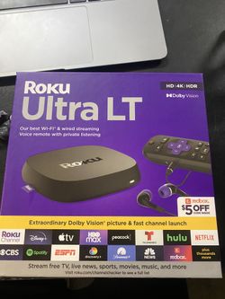 Brand New Roku Ultra LT 4K With Voice Remote
