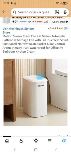 Kingex Sphere 2.6 Gallon  Smart Sensor Steel Trash Can Brand New (Price Is Firm)