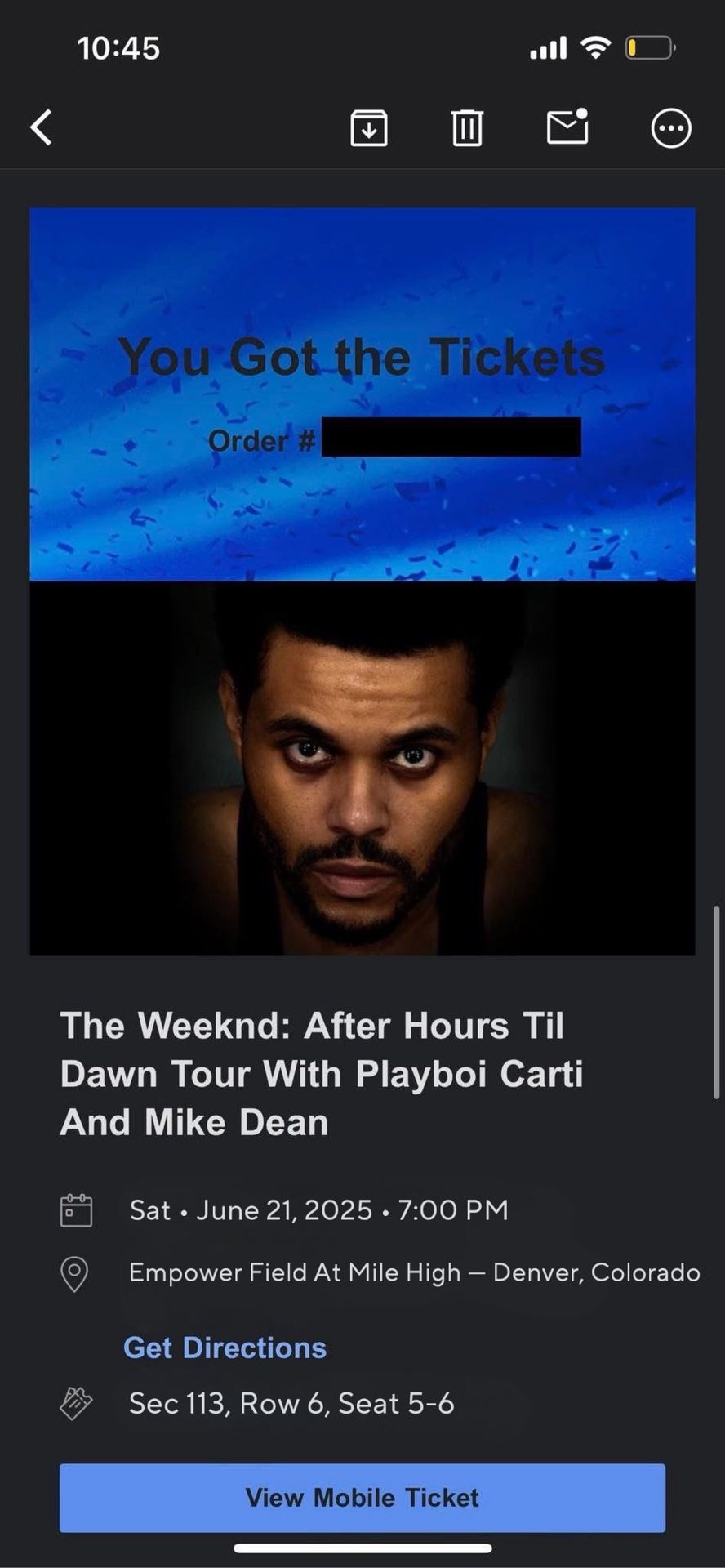 The Weekend Tour Tickets VIP
