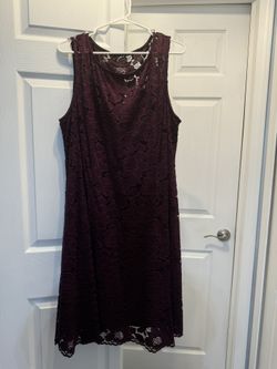 Dark Purple Lace Liz Clairborne Dress, 20W