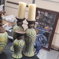 candle holder and a vase set($150 or best  price)
