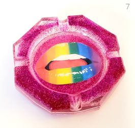 Handmade "Rainbow Lips" Ashtray