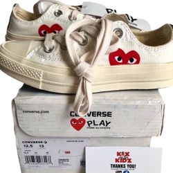 Kids CDG Converse Sneakers 12.5C