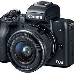 Canon EOS M50 Mirrorless Camera with Lens + AC Adapter