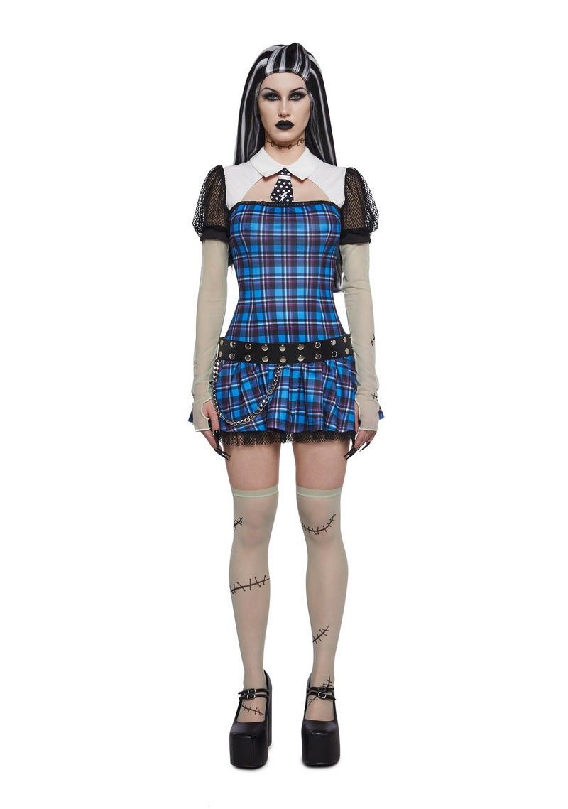 Halloween Reanimated Doll Costume And Wig Set