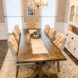 Custom Made Farmhouse Style Dining Tables.
