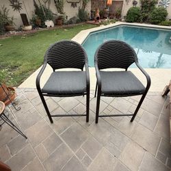 Bar Chairs, With Cushions 