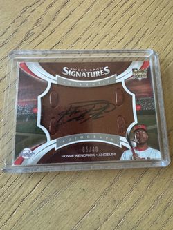 2006 Upper Deck Sweet Spot Signatures Howie Kendrick Auto Glove 5/40 rookie card