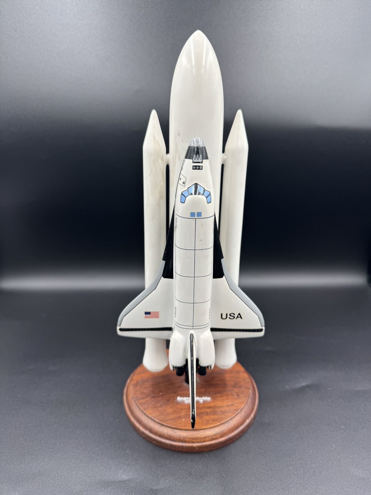 VINTAGE RARE ORIGINAL HALNET NASA SPACE SHUTTLE DESK MODEL ORBITER & ROCKET