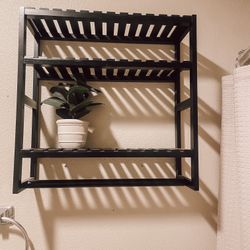 Hanging Faux Wood Shelf 