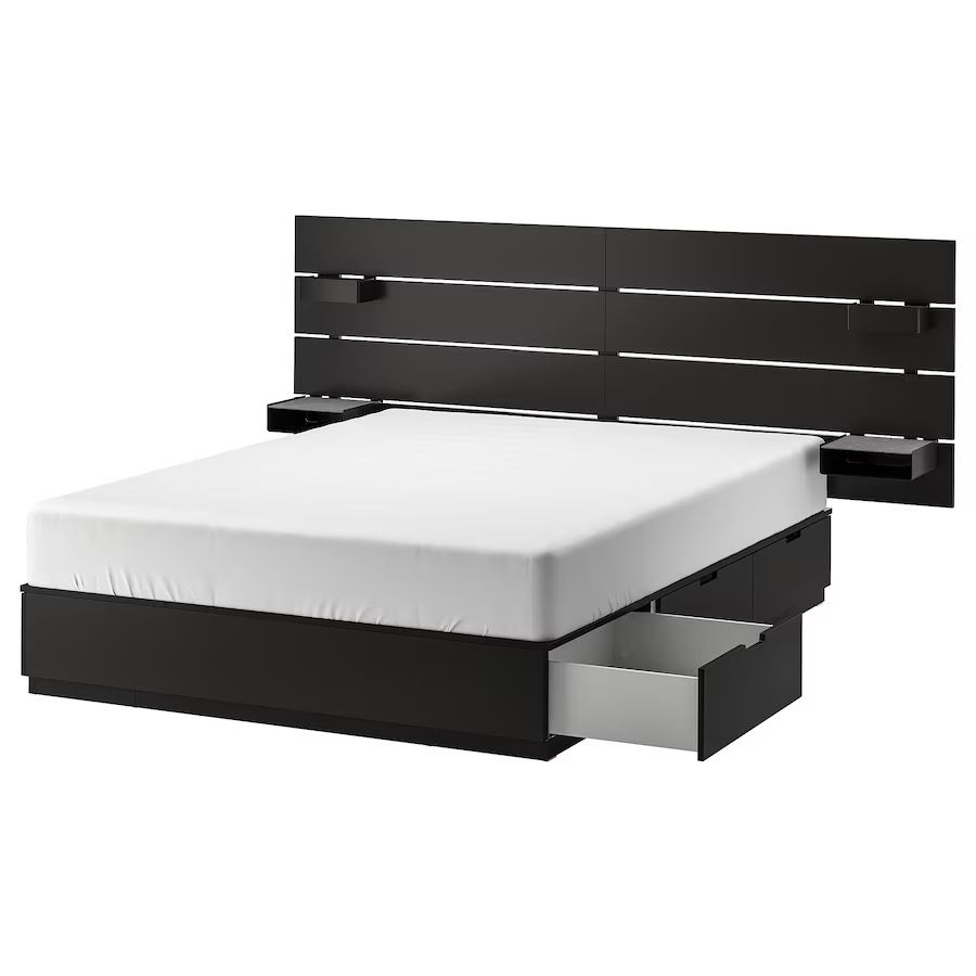 Queen Platform Bed With 6 Drawers Storage 