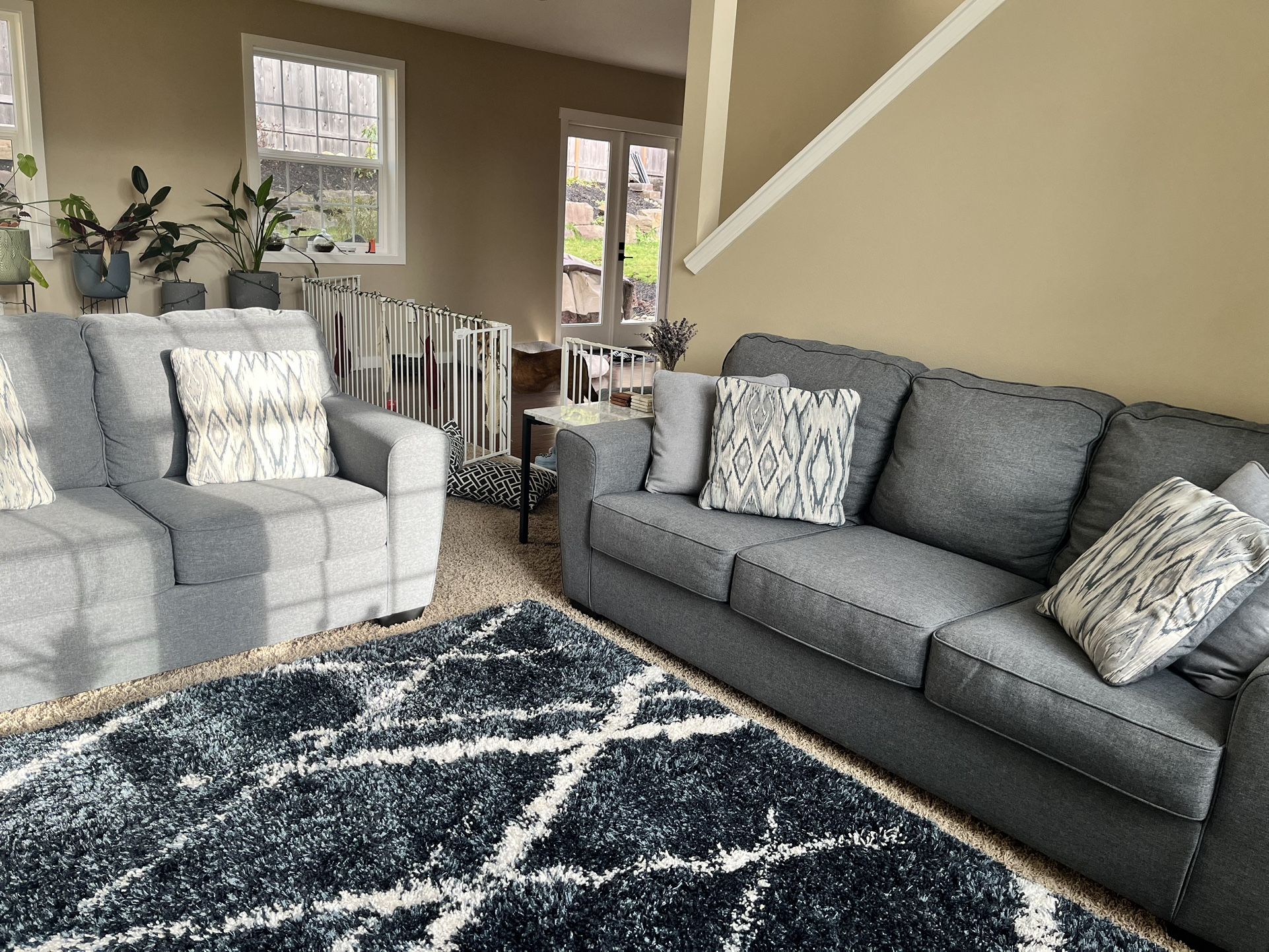 Like New Couches - 3 Seater And 2 Seater Loveseat 