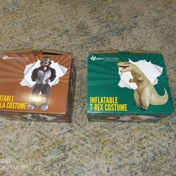 Inflatable Gorilla And T-Rex Costume