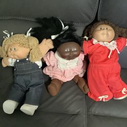 3 Cabbage Patch Dolls 