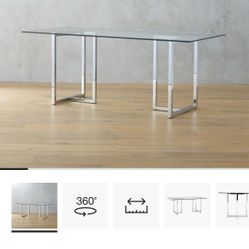 CB2 glass Dining Table