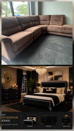 ⚡️BIG SAVINGS! BRAND NEW KING SIZE BEDROOM SET AND SECTIONAL
