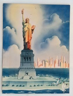 Statue of liberty 9-7-1941 ship menu