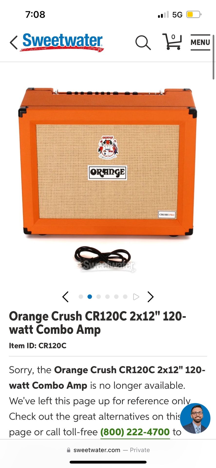 Orange Crush CR120C 2x12" 120-watt Combo Amp