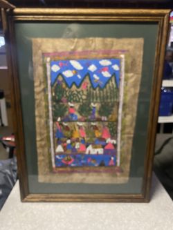 Vintage Mexican Folk Art Wall Hanging