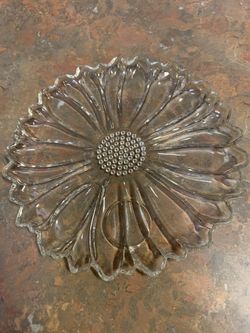 Cut Glass Sunflower & Petals Plates